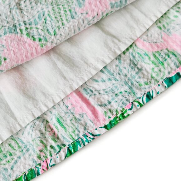 Lilly Pulitzer Kasida Ruffle 2-piece Set in Botanical Green Just Wing It - Picture 6 of 8